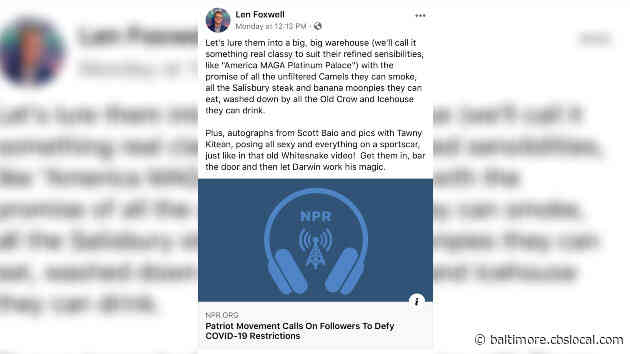 Maryland Republican Party Chairman Calls For Maryland Comptroller’s Chief Of Staff Len Foxwell To Resign Over Controversial Facebook Post