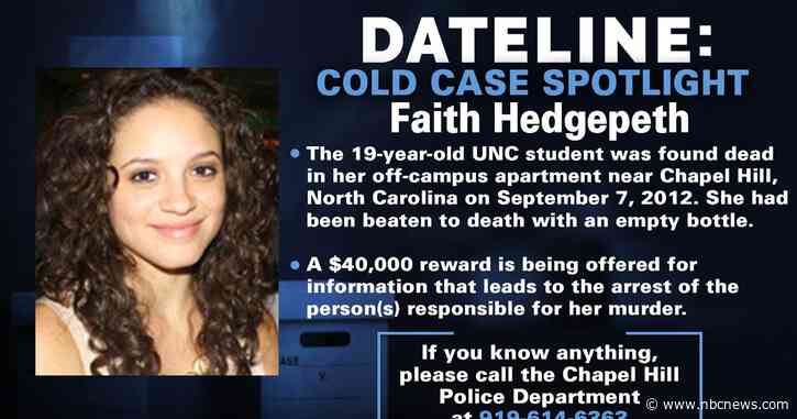 Murder of UNC student bludgeoned to death in 2012 remains unsolved