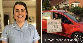 Nurse returns home for her birthday to huge hero's welcome from neighbours