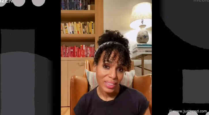 Kerry Washington's Color-Coordinated Bookshelves Are On Display for 'Together at Home'