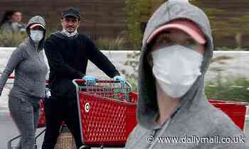 Katy Perry and Orlando Bloom don medical face masks for a Target trip after stopping by In-N-Out  