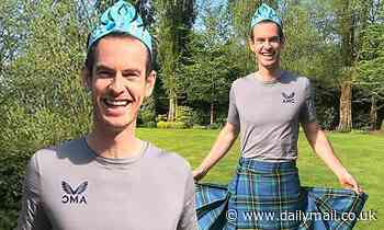 Andy Murray's daughters dress him up in a tiara and 'daddy's skirt'
