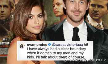 Eva Mendes has 'clear boundaries' when it comes to posting about Ryan Gosling and their kids