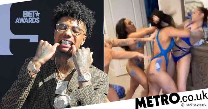 Blueface films video shoot amid coronavirus pandemic and fight breaks out