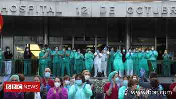 Coronavirus: Madrid’s medical heroes in the fight of their lives - BBC News
