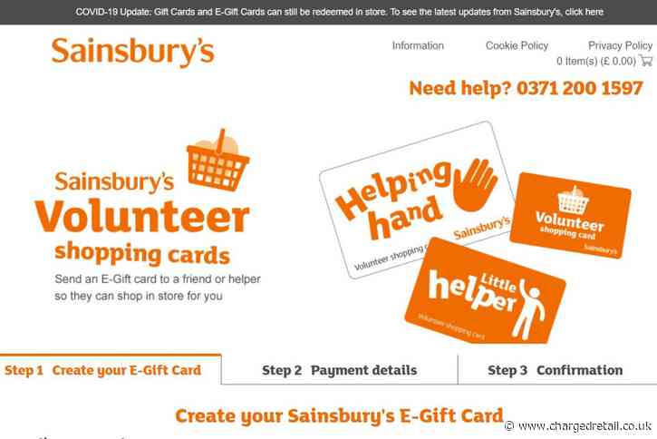 Sainsbury’s latest to launch e-gift cards for vulnerable shoppers