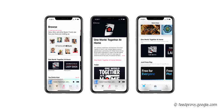 How to stream the ‘One World: Together At Home’ COVID-19 benefit on Apple Music and Apple TV