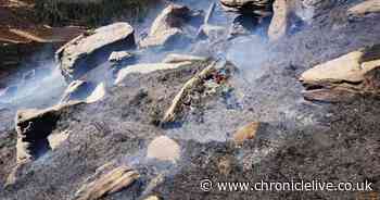 Three fire crews called to tackle second wildfire on Simonside Hills