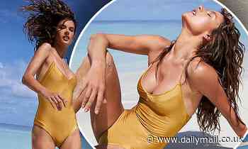 Alessandra Ambrosio models swimwear that uses a Sri Yantra symbol which has angered Buddhists
