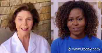Laura Bush and Michelle Obama unite to share message of hope during coronavirus