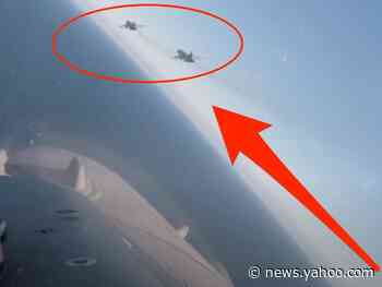 F-16 fighter intercepted even more Russian jets 'overflying' a US warship, NATO says