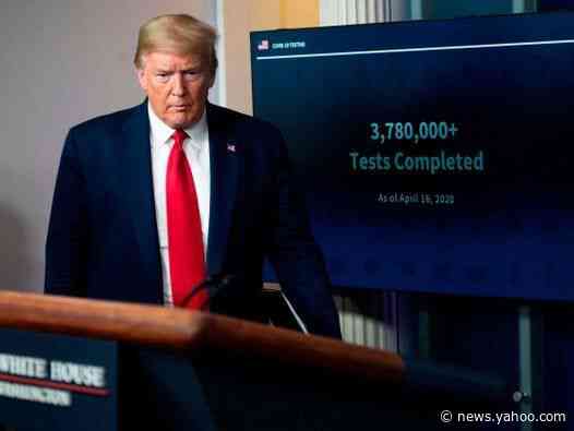 President reels off coronavirus headlines after attacking Republican governor, as Georgia plans to begin reopening state Friday