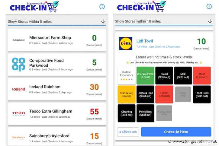 New Supermaket Check-In app shows you the size of queues and stock levels at your local supermarkets
