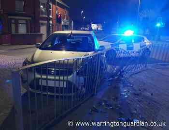 Suspected drink driver arrested as car crashes into railings