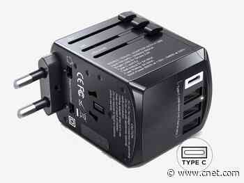 This universal travel adapter includes 3 USB ports and 1 USB-C for $8.87     - CNET