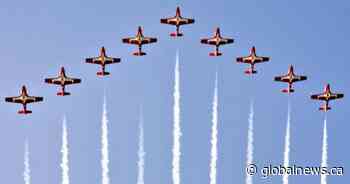 Coronavirus: Grounded CAF Snowbirds participate in virtual airshow