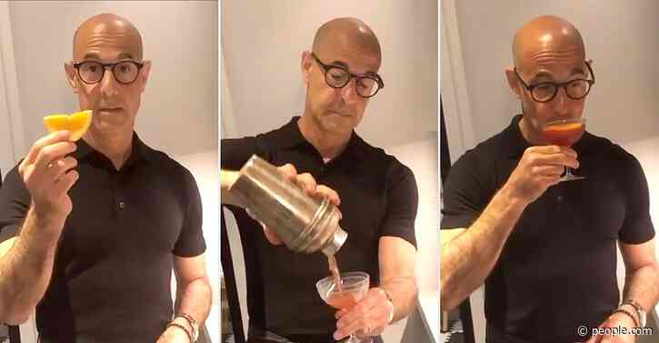 Stanley Tucci Shows Off Bartending Skills to Make a Negroni for His Wife