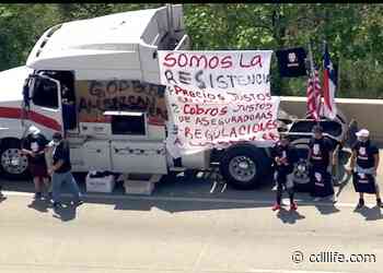 Truckers gather on Houston roadway to protest low rates - CDLLife