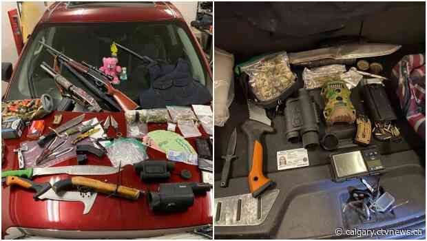 3 firearms, along with drugs and cash seized in central Alberta bust