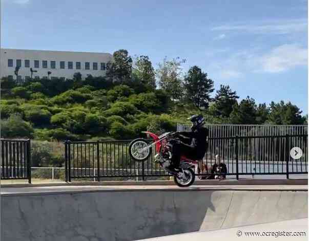 Sand filled the San Clemente skatepark, so dirt bikers showed up