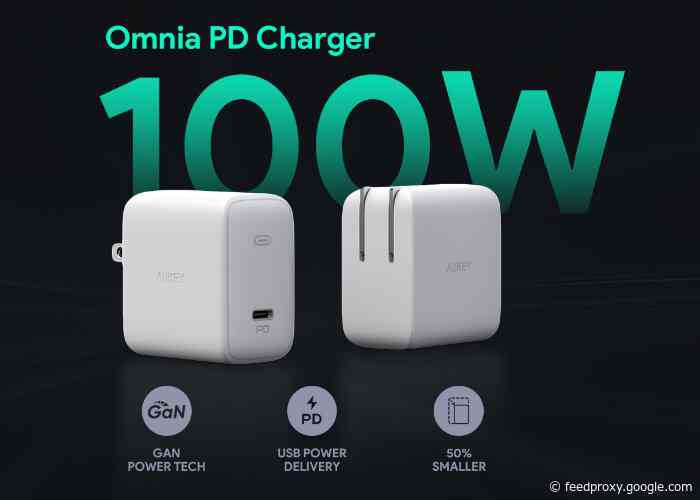 Aukey  Omnia 100W USB-C GaN charger now available