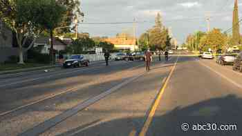 Police investigating death of man who had gunshot wound after car crash in central Fresno
