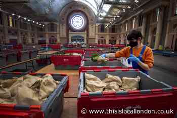 Alexandra Palace transformed into food distribution hub during lockdown