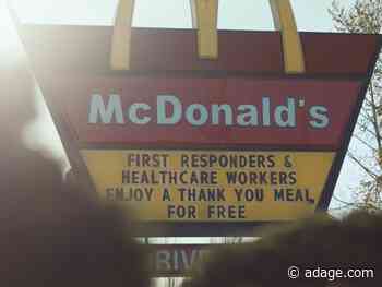 McDonald’s promotes ‘Thank You Meals’ for first responders and Earth Day campaigns go virtual: Wednesday Wake-Up Call