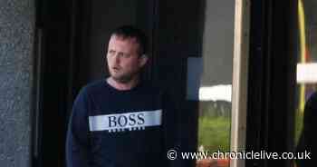 Wallsend man pushed girlfriend down stairs while children were in the house