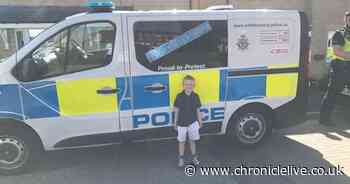 Watch moment boy, 6, is surprised by police after birthday party is cancelled