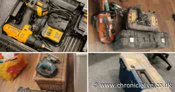 Two men arrested after haul of tools seized from Wallsend property