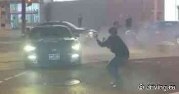 Watch: One of Toronto's busiest intersections shut down by Mustang doing donuts - Driving