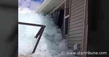Strong winds push 30-foot piles of ice into Lake Mille Lacs back yards