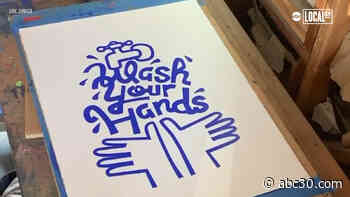 Artist finds creative way to share the message 'wash your hands'