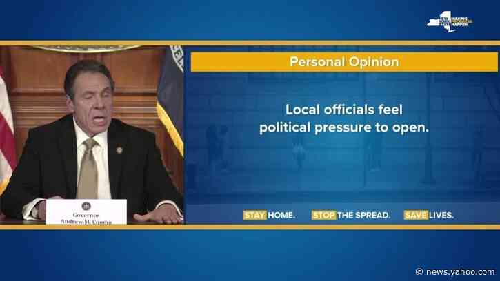 New York's Cuomo warns against 'acting stupidly' with coronavirus