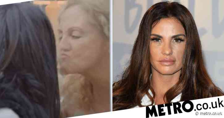 Katie Price kisses mum through window as she self-isolates amid coronavirus