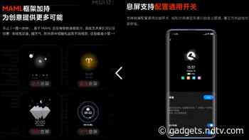 MIUI 12 Teased to Support Camera App Layout Customisation, Third-Party Always On Display Styles