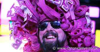 Big Pink Dress man runs marathon on a treadmill at his South Shields home