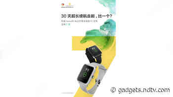 Amazfit Bip Lite 1S With 30-Day Battery Life Launching on April 30