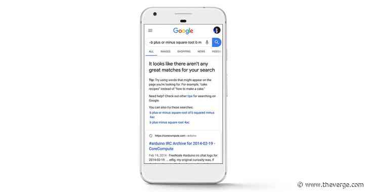 Google will tell you when it thinks its search results aren’t good