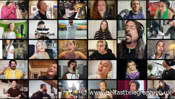 Stars sing from their studios, bedrooms and bathrooms in all-star Live Lounge