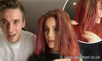 Joe Sugg butchers girlfriend Dianne Sugwell's hair on BBC's Big Night In