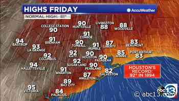 Beautiful weather as cool front drops humidity - KTRK-TV