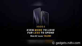 iQoo 3 Price in India Cut, Now Starts at Rs. 34,990