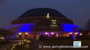 Coronavirus: Clark State Performing Arts Center lights up for healthcare workers - Springfield News Sun