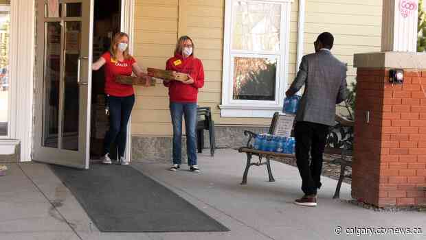Calgary company brings pizza, PPE and 'a bit of cheer' to nursing homes in need