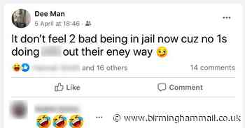 Domestic thug's string of boastful Facebook posts from inside prison cell