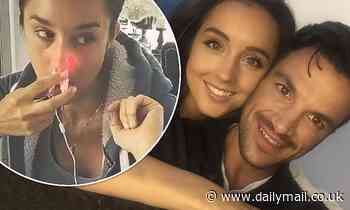 Peter Andre pokes fun at his wife's bizarre light-up hayfever contraption in adorable video