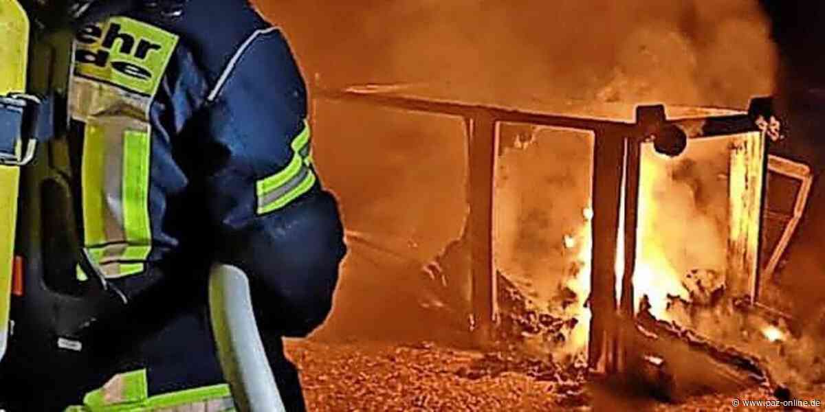 Lengede - Feuerwehr löscht brennenden Container - Peiner Allgemeine Zeitung