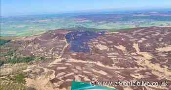Shock aerial photos show how fire ripped across Northumberland